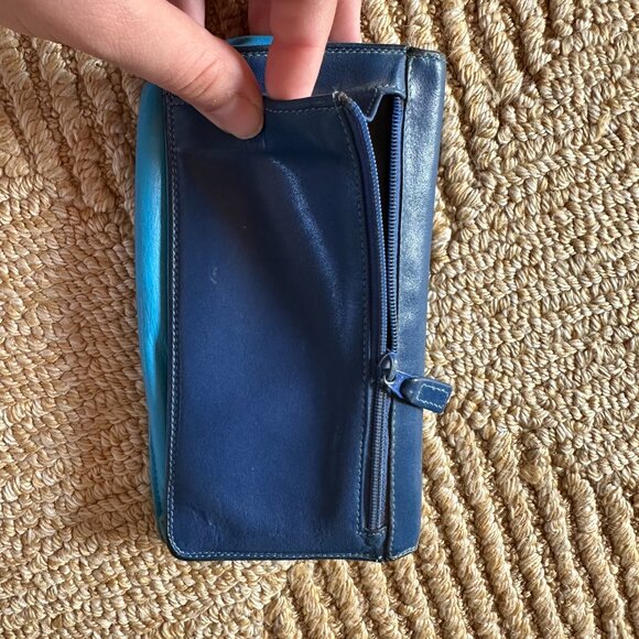 Used Wallet In Pretty Shades Of Blue And Teal - Picture 8 of 8